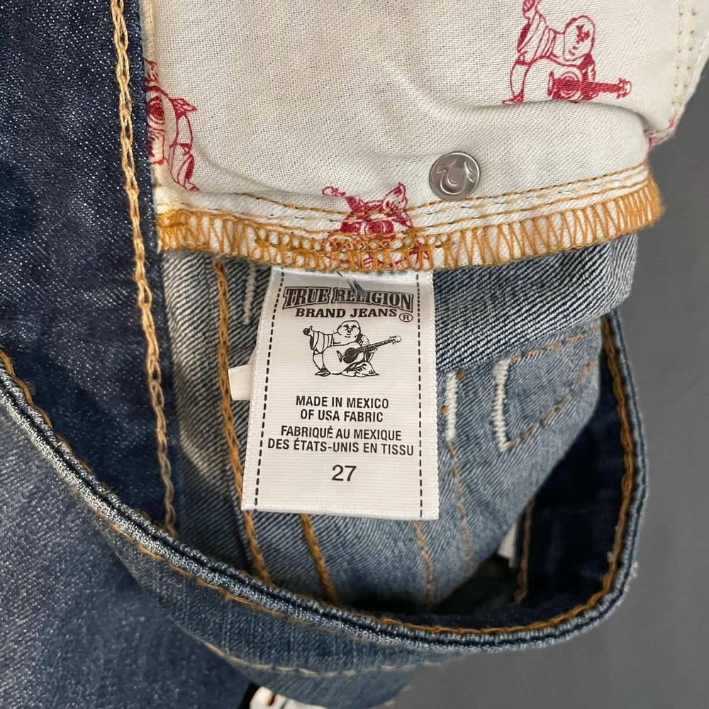 $235 NWT True Religion Size 27 Havana Bootcut Big T Jeans Blue Havana - Picture 10 of 12
